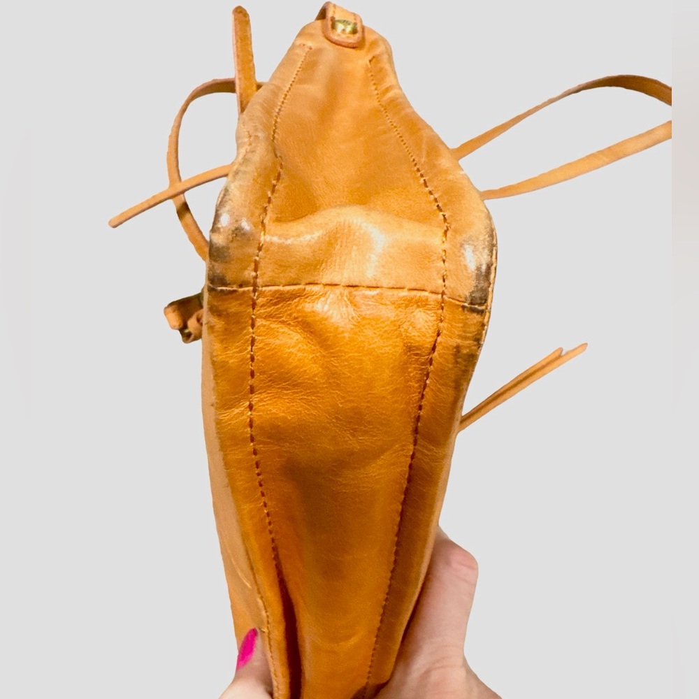 Orange Hobo International Leather Crossbody Bag Small Purse Mission Clay - Picture 10 of 14